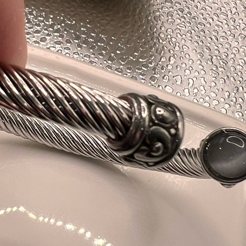 Greystone Cable Twist Bangle Bracelet - Picture 8 of 9